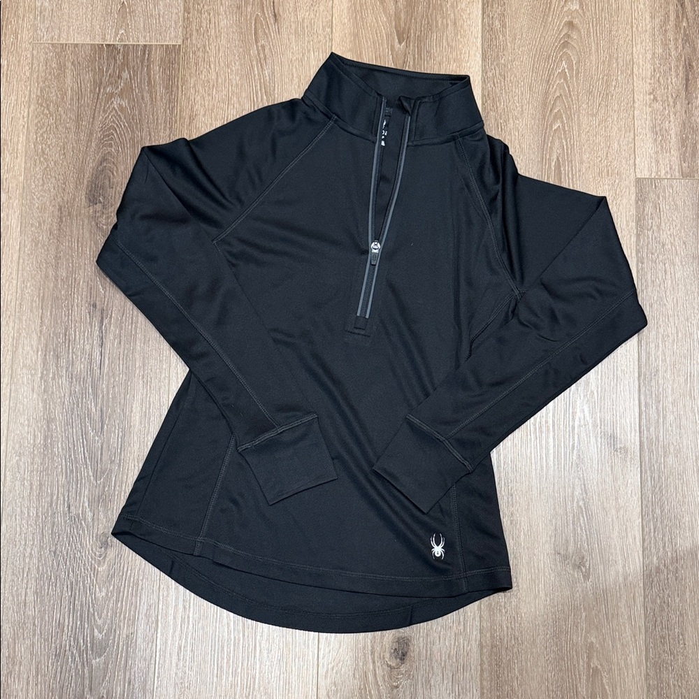 Spyder Women's Black Long Sleeve Half-Zip Pullover